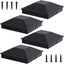 Tapas postes 4x4pulg negro paquete 4 impermeables