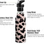 Botella agua niños popote acero inox 20oz estampado vaca