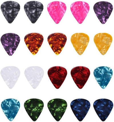 20 Pzas Púas Celuloide 0.030pulg Guitarra Acústica Bajo