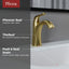 Grifo baño control único acabado dorado cepillado