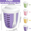 Vaso plástico para frutas con tapa y tenedor 20oz sin BPA