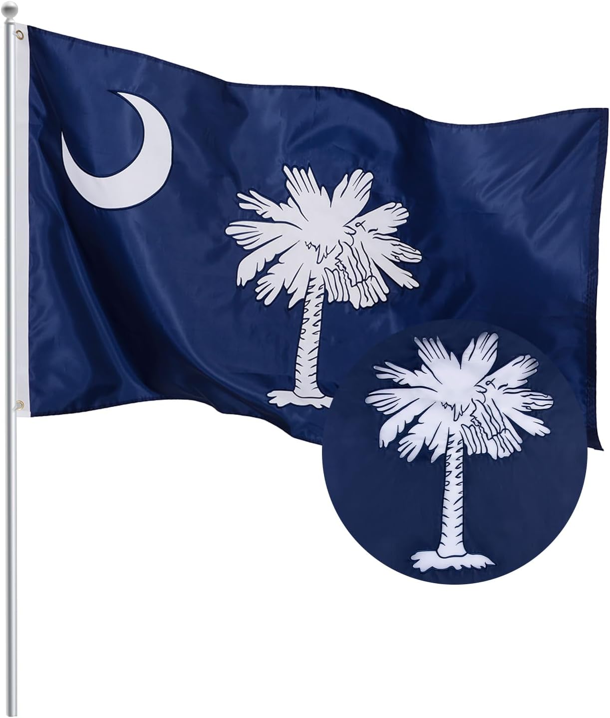 Bandera Carolina del Sur 3x5ft reforzada