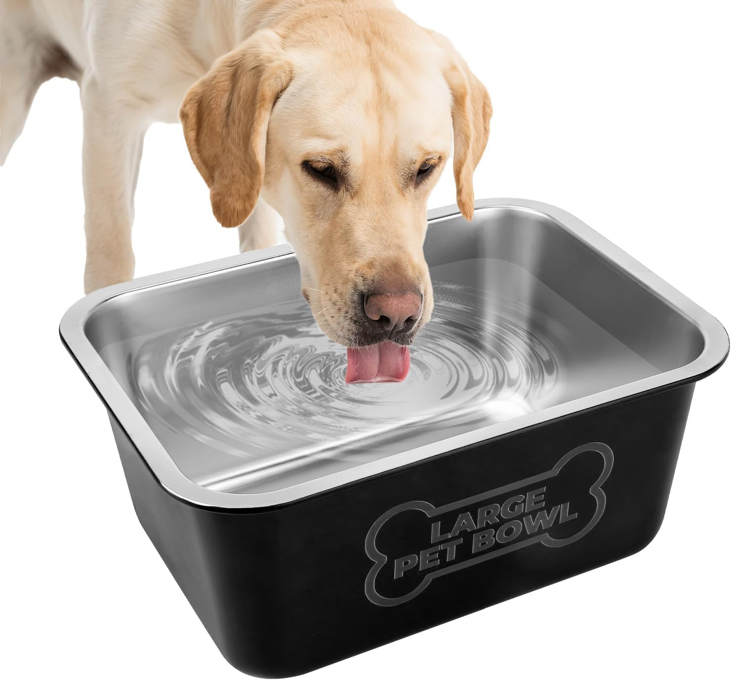 Cuenco agua 3gal acero inox para perros interiores exteriores