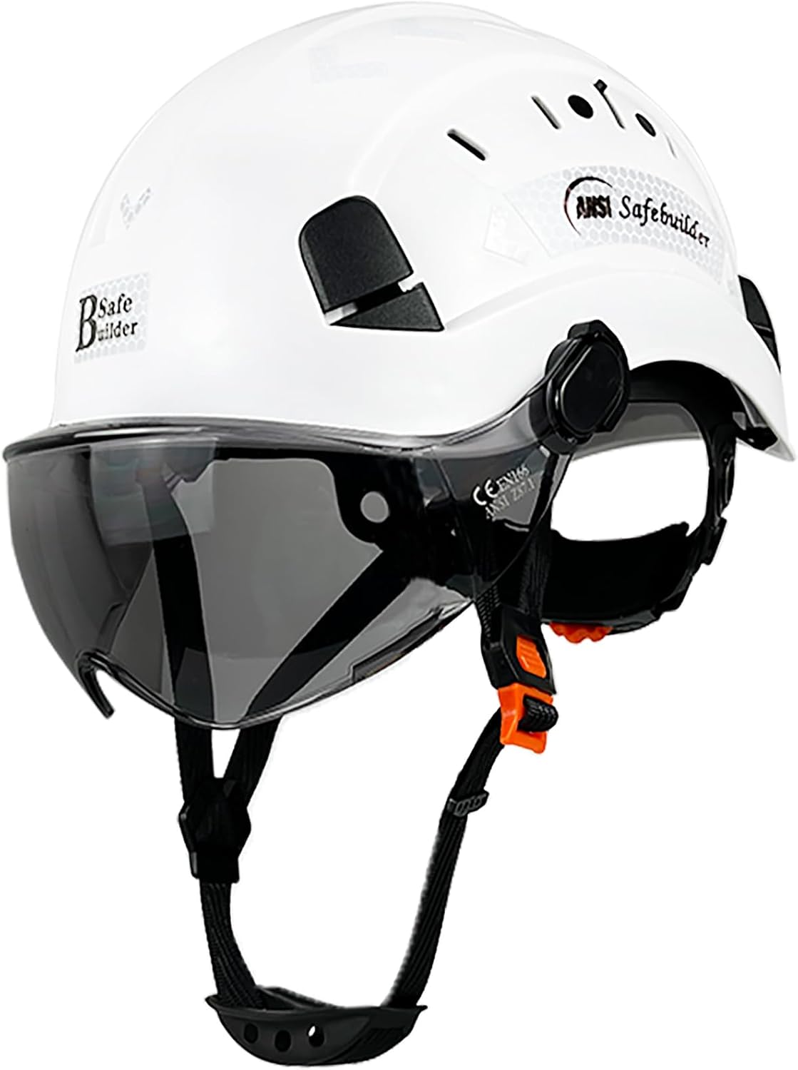 Casco seguridad construcción visera ABS ventilación ANSI