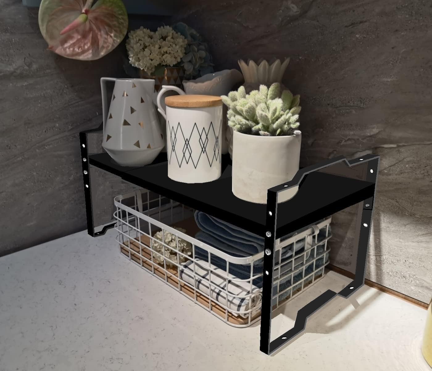 Estante apilable para organiz. cocina baño y despensa