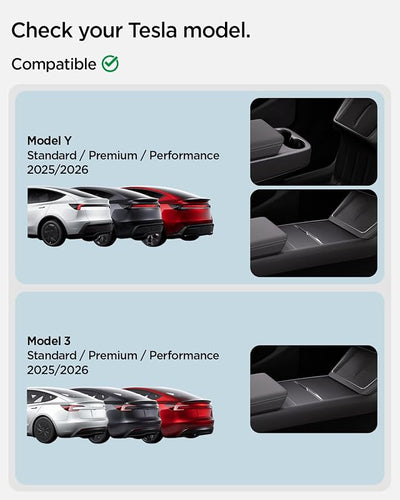 Funda reposabrazos consola Tesla Model Y y 3 blanco