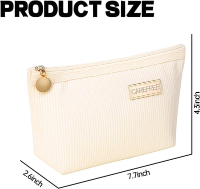 Bolsa maquillaje viaje mujer con cremallera 7.7x4.3x2.6in