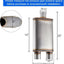 Silenciador escape acero inox 409 doble salida 2.5"