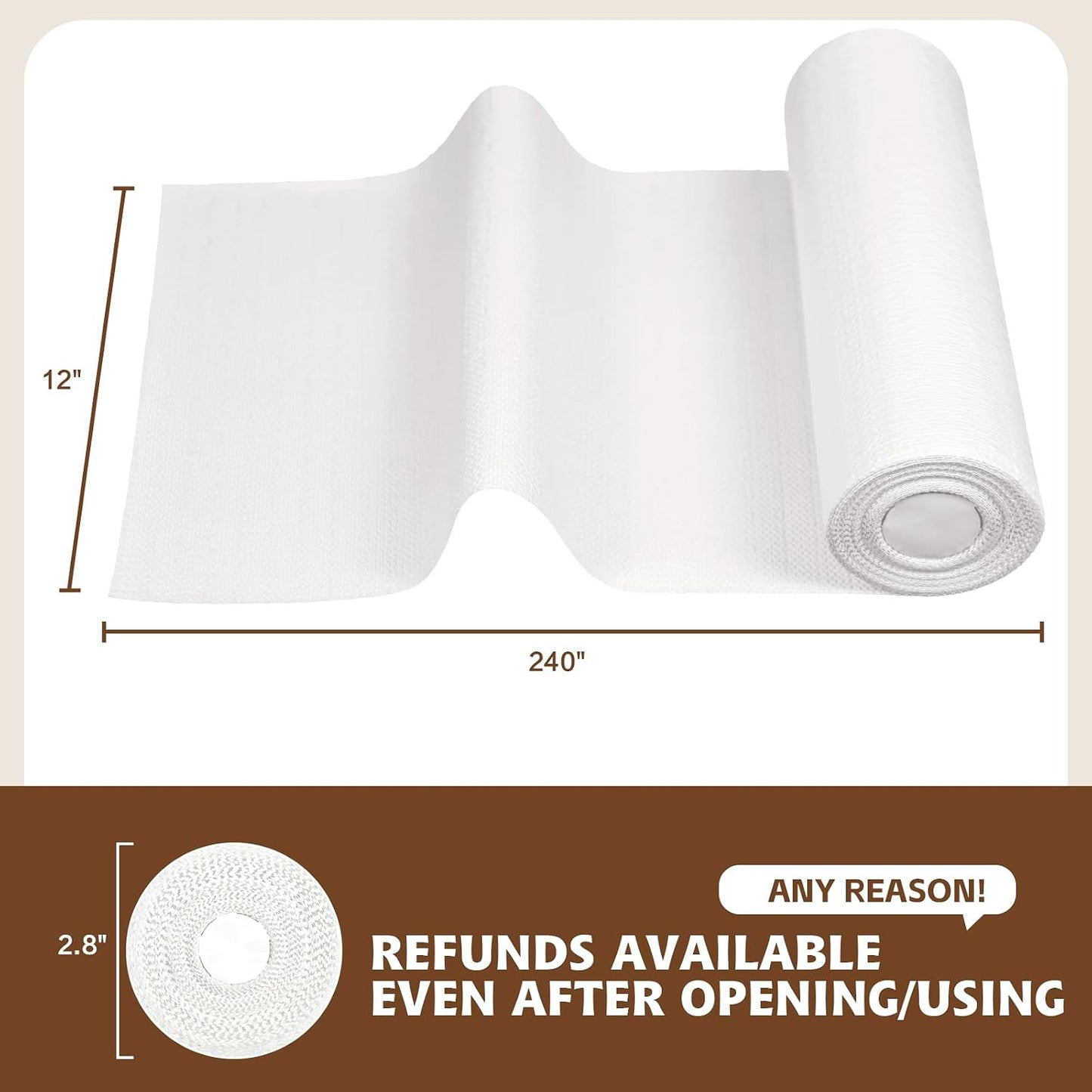 Revestimiento cajones cocina 23.4" x20ft blanco antiderrap