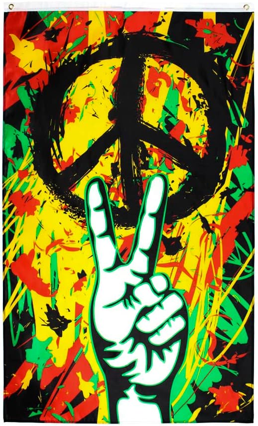 Bandera Hippie Tie Dye Vertical Mermelada