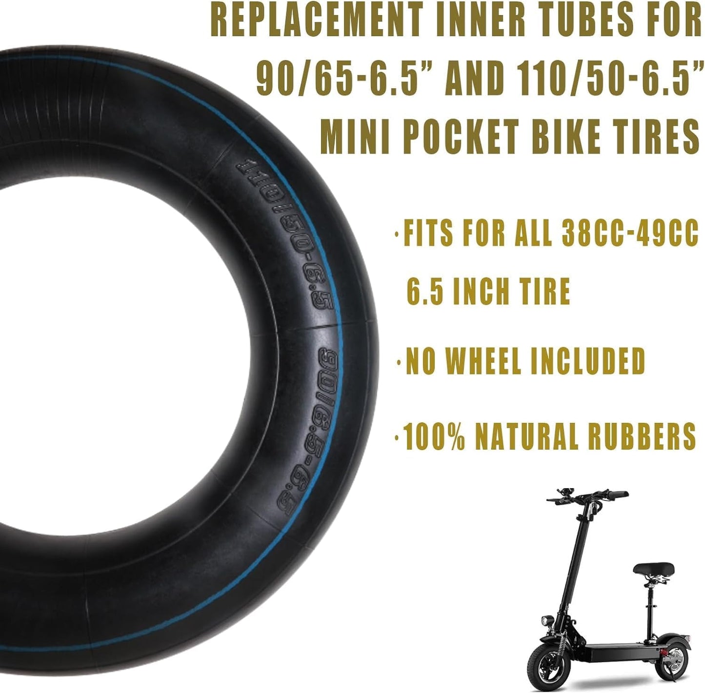 Tubo interior 110/50-6.5 doblado para MTA1 MTA2Cag Mx3