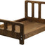 Soporte cama marrón para fotos de recién nacidos