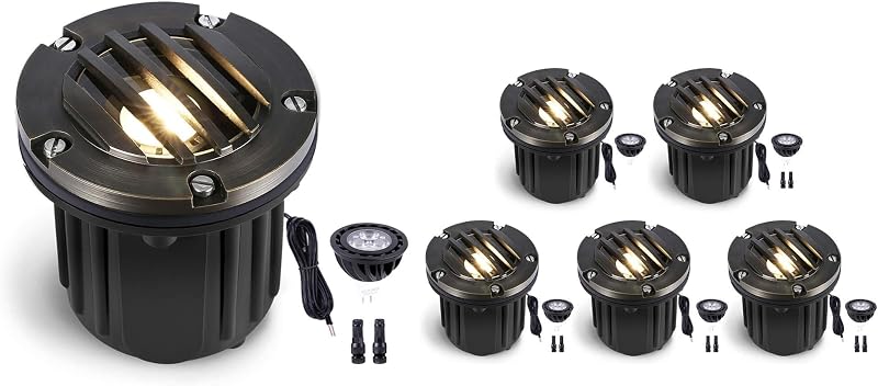 Luces empotradas suelo LED latón 12V bronces antiguo