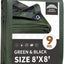 Lona impermeable 8x8ft 9mil ojales metal reforzado