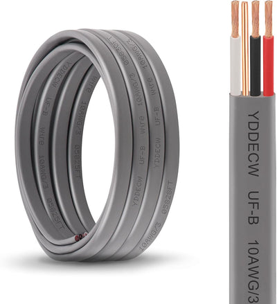 Cable UF-B 10/3 10 pies cobre puro 10 AWG 3 conectores