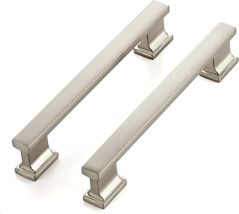 25 Tiradores Gabinete 5" Níquel Satinado Cajones Cocina