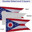 Bandera Ohio 3x5ft doble cara 3 capas latón