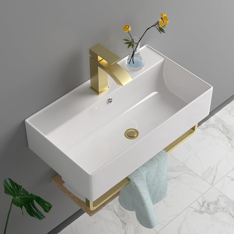 Fregadero rectangular 21x12 con grifo dorado drenaje combo