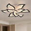 Lámpara techo moderna led con flor negro regulable