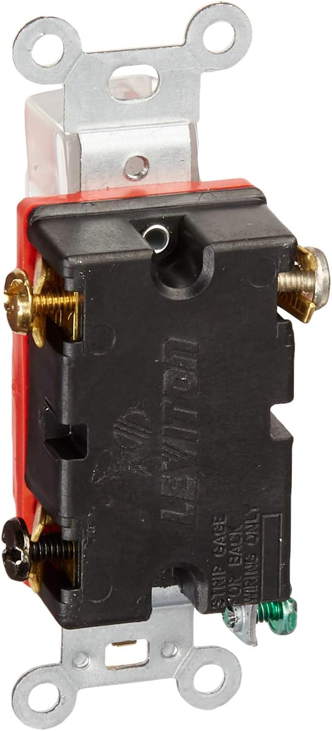 Interruptor silencioso 20A 120V luz piloto palanca rojo