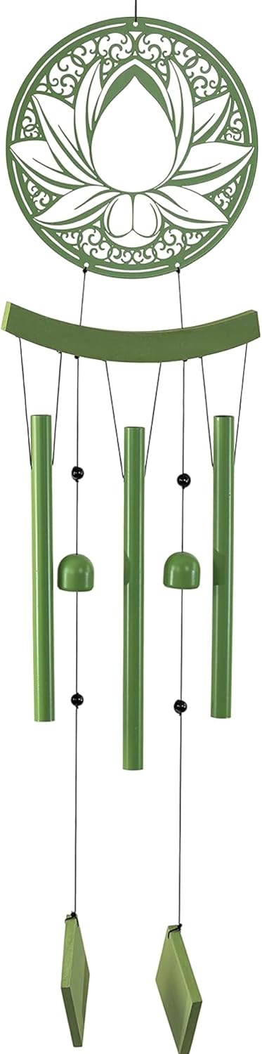 Campanillas viento medallón loto para jardín y terraza