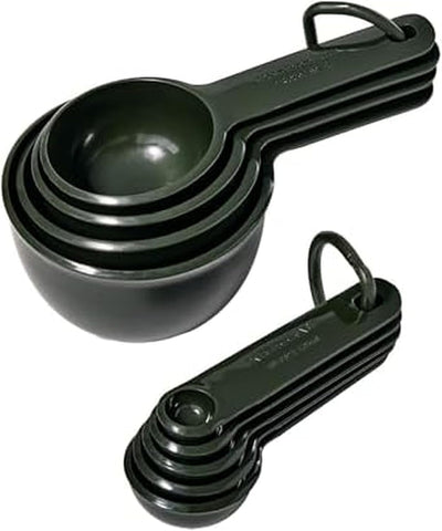 Juego 9 tazas y cucharas medidoras plástico Kitchenaid