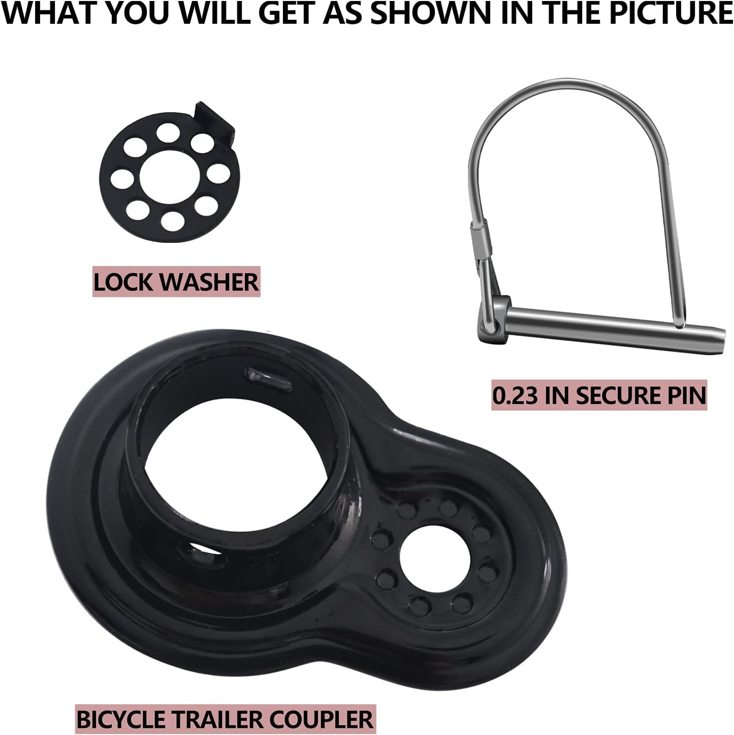 Acoplador enganche bicicleta para remolques planos y angulares