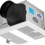 Ventilador techo baño con luz LED 100 CFM silencioso