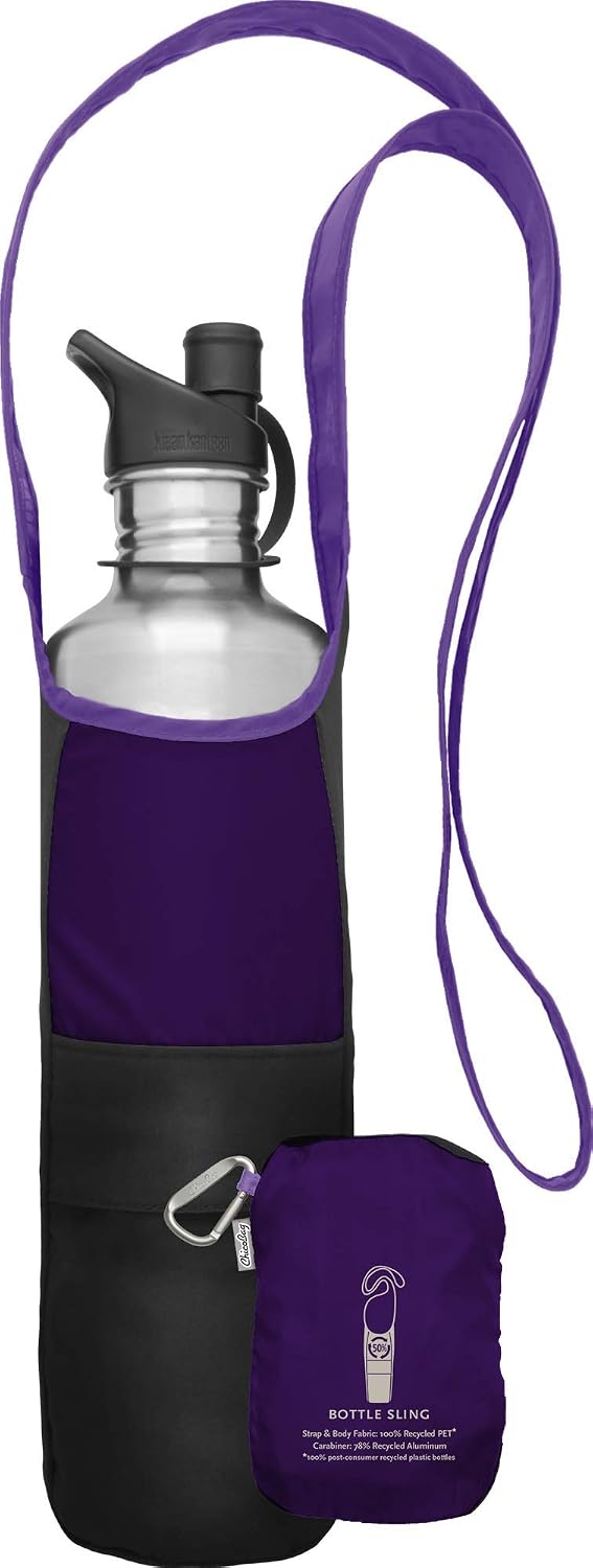 Correa botella agua con clip mosquetón reciclable