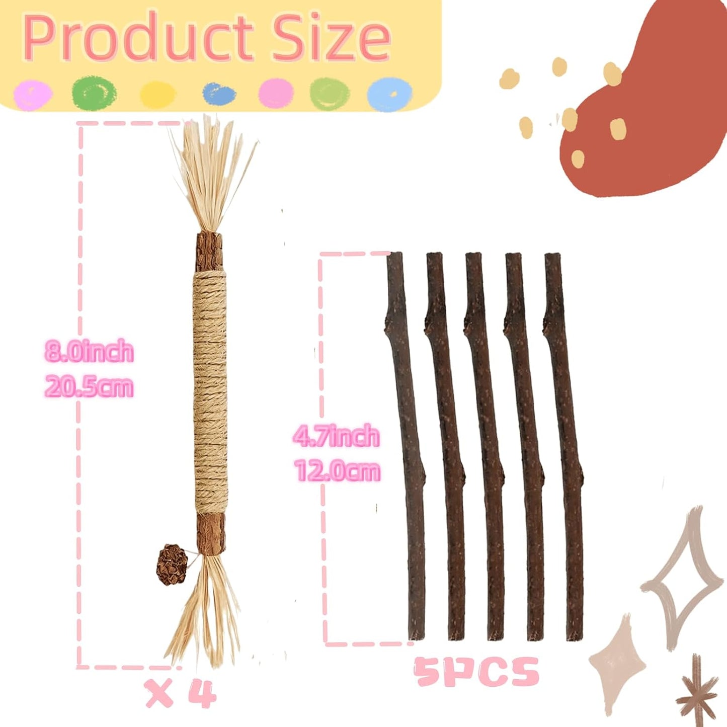 Juguete masticable para gatos con palos Silvervine
