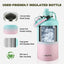 Botella agua aislada acero inox 128oz con pajilla y correa