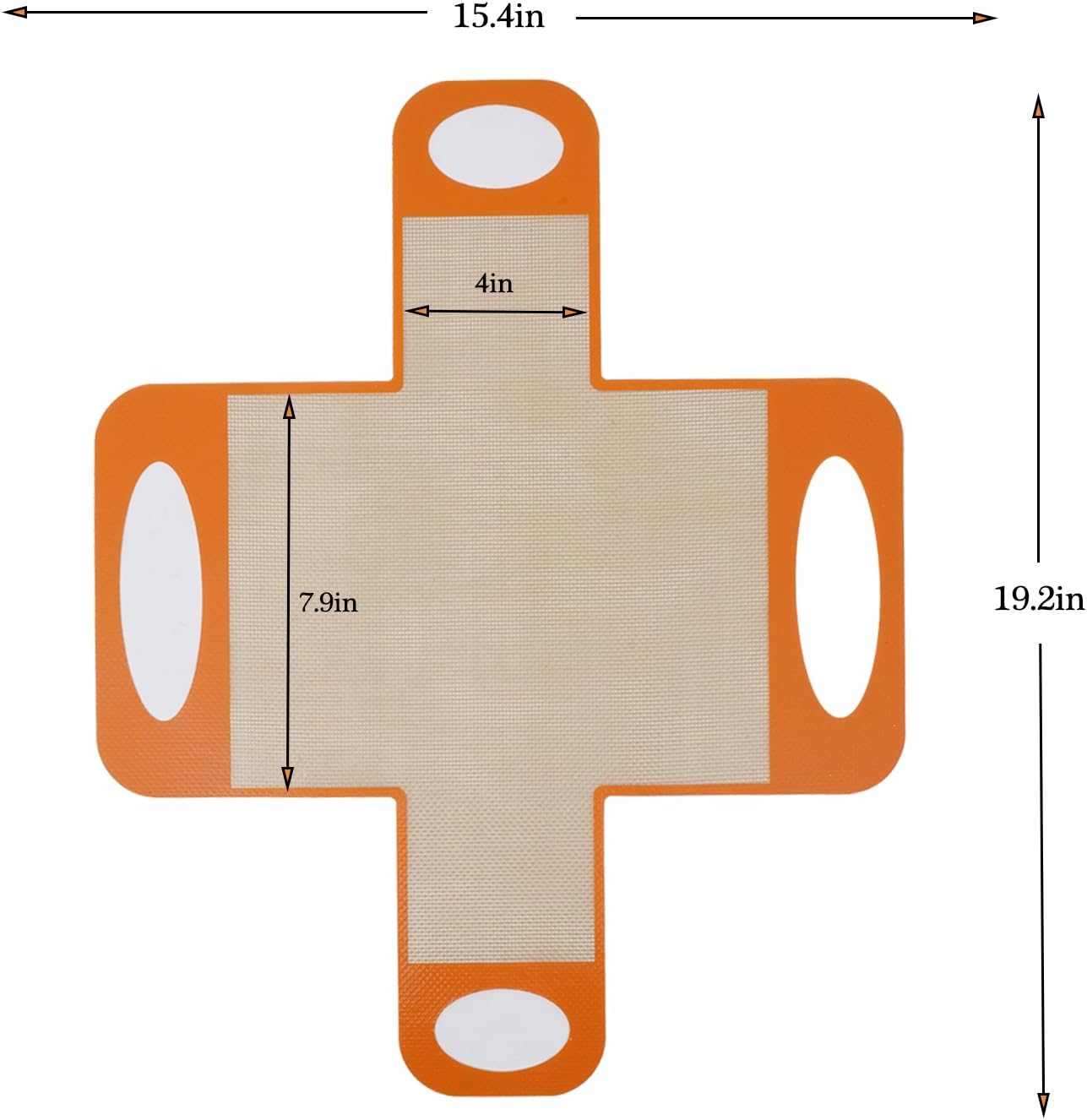 Forro silicona pan 4 asas 2 eslingas reutilizables 9x5pulg