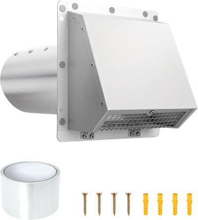 Cubierta ventilación acero galvanizado 4pulg secadora