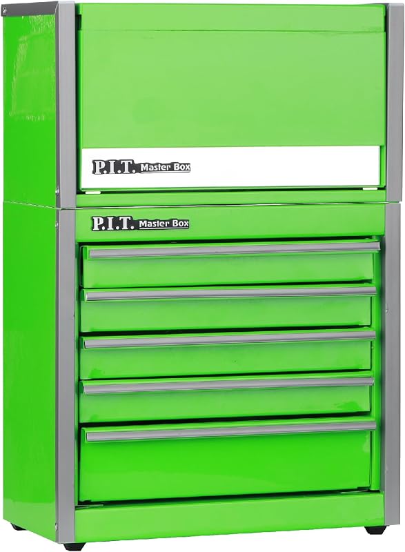 Caja herramientas acero 3+5 cajones magnéticos color verde
