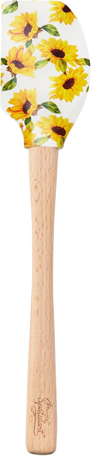 Espátula silicona mango madera libre BPA para hornear mezclar