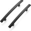 25 Tiradores Curvados 6" Negro Mate para Cajones Cocina