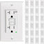 24 Tomas GFCI 20A Delgadas Resistentes Placas Incluidas