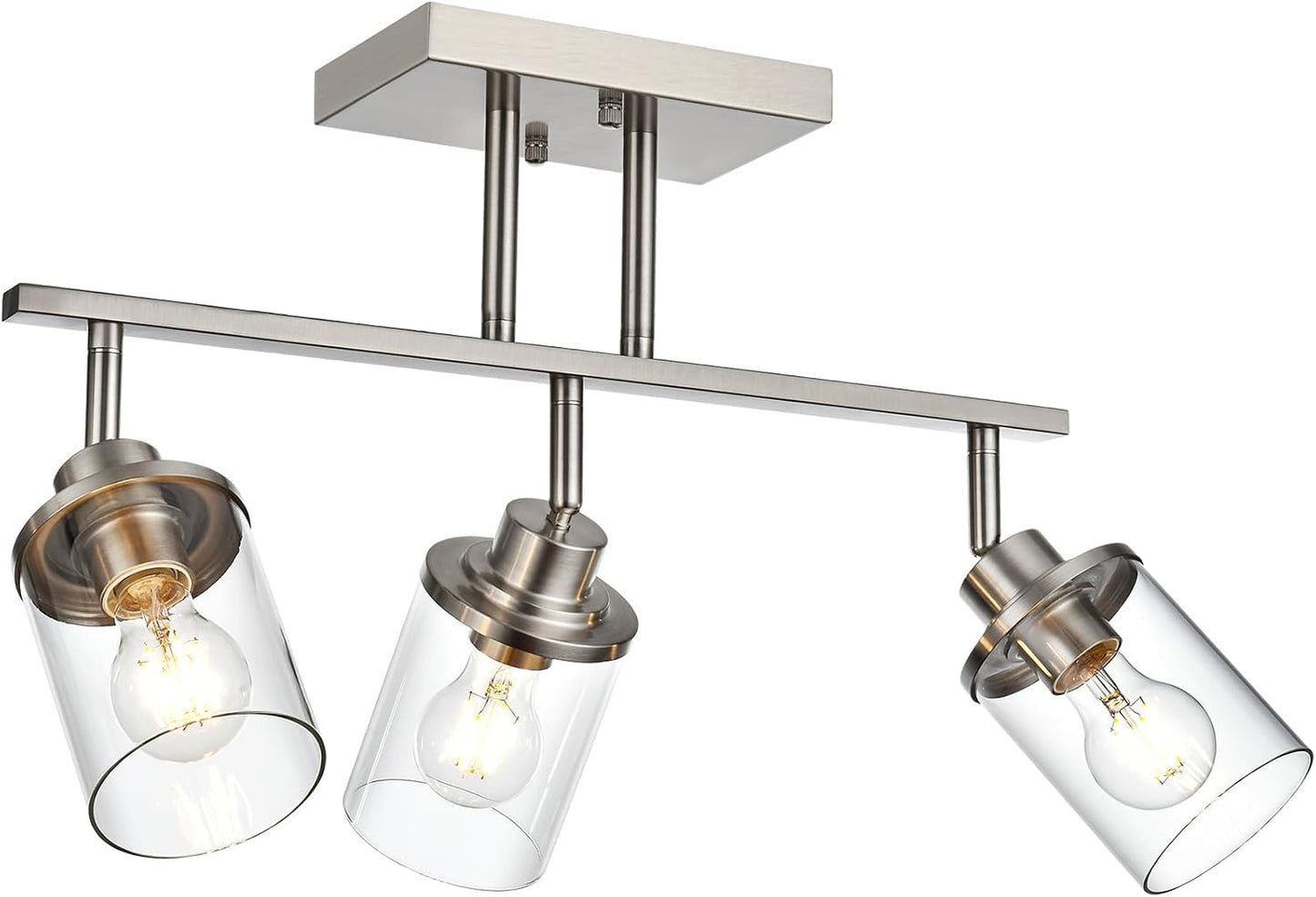Kit iluminación riel 3 luces níquel baño cocina