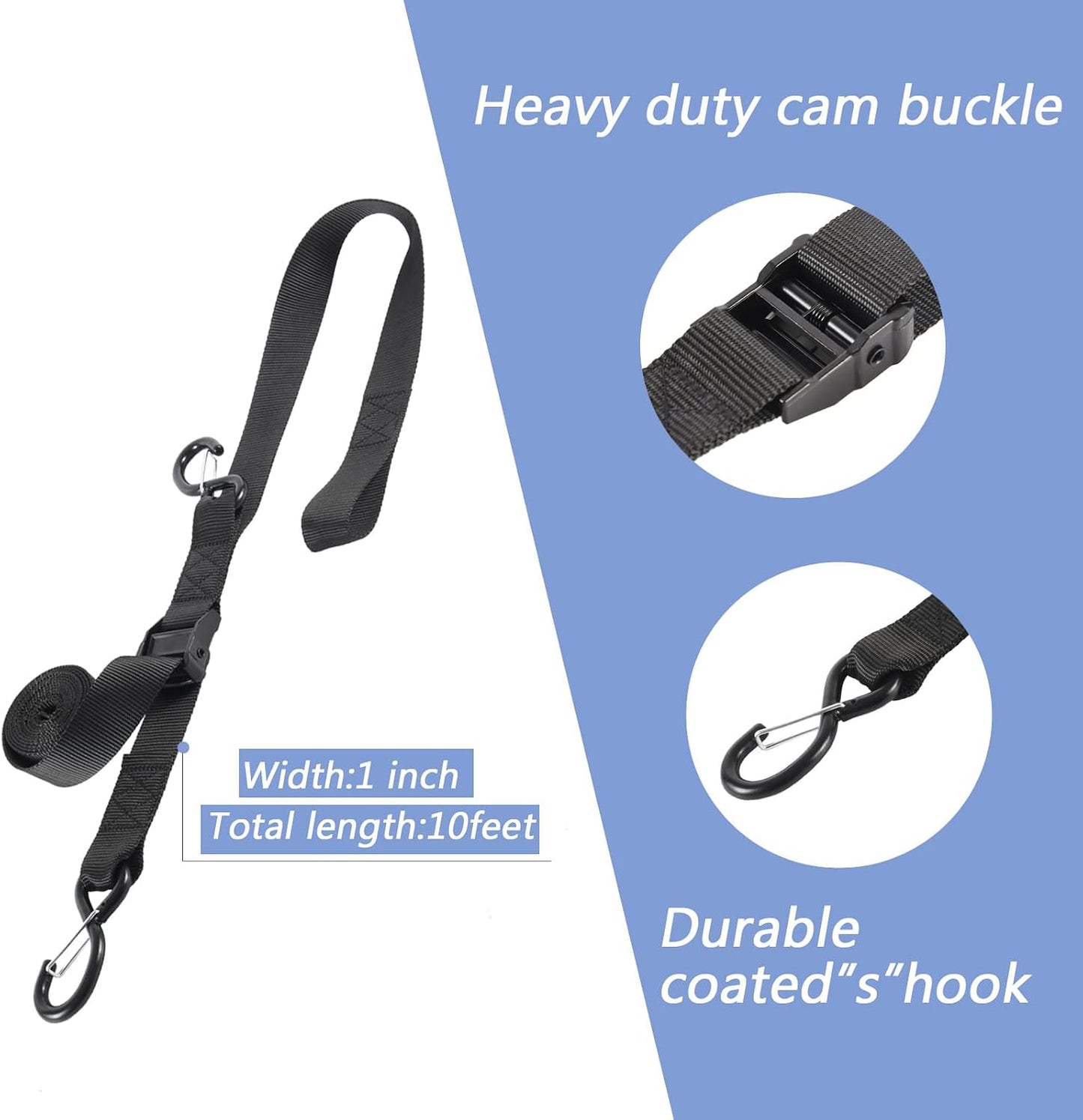 Correas amarre manubrio motocicleta hebilla gancho S