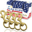 4 Clips Bandera Giratorios Latón Cuerda Cadena Perro