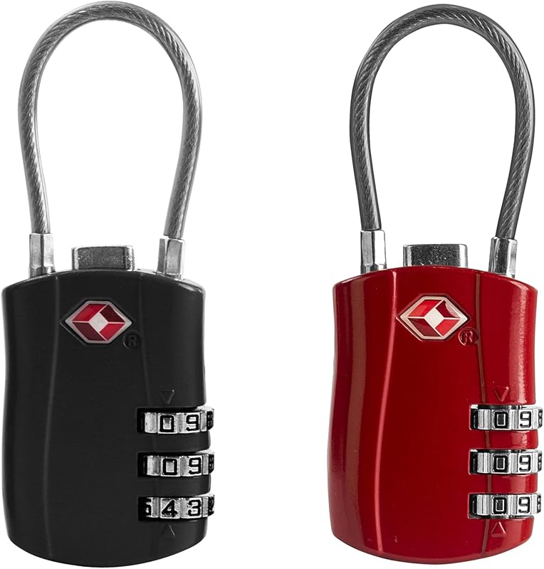 Cerradura TSA combinada con cable para maleta y armario