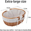 Cesta picnic mimbre asas forro extraible blanco