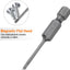 Set 10 puntas destornillador plana acero SL2 0.079pulg 1/4pulg