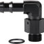 Adaptador 3/8 manguera 90 grados aluminio negro