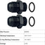 Adaptador riel combustible 10AN Flare a 8AN ORB negro 2 Uds