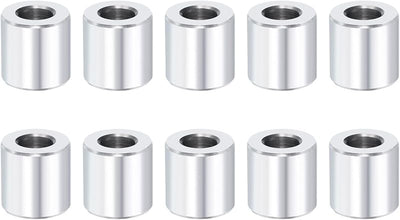 Espaciador aluminio 1/4x1/2x5/8" redondo liso