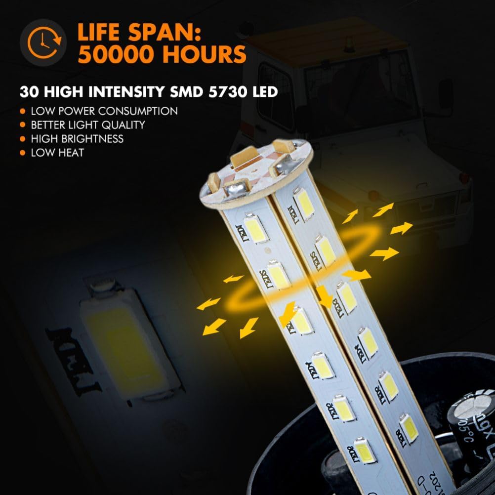Luz emergencia intermitente 30 LED para techo autobús camión