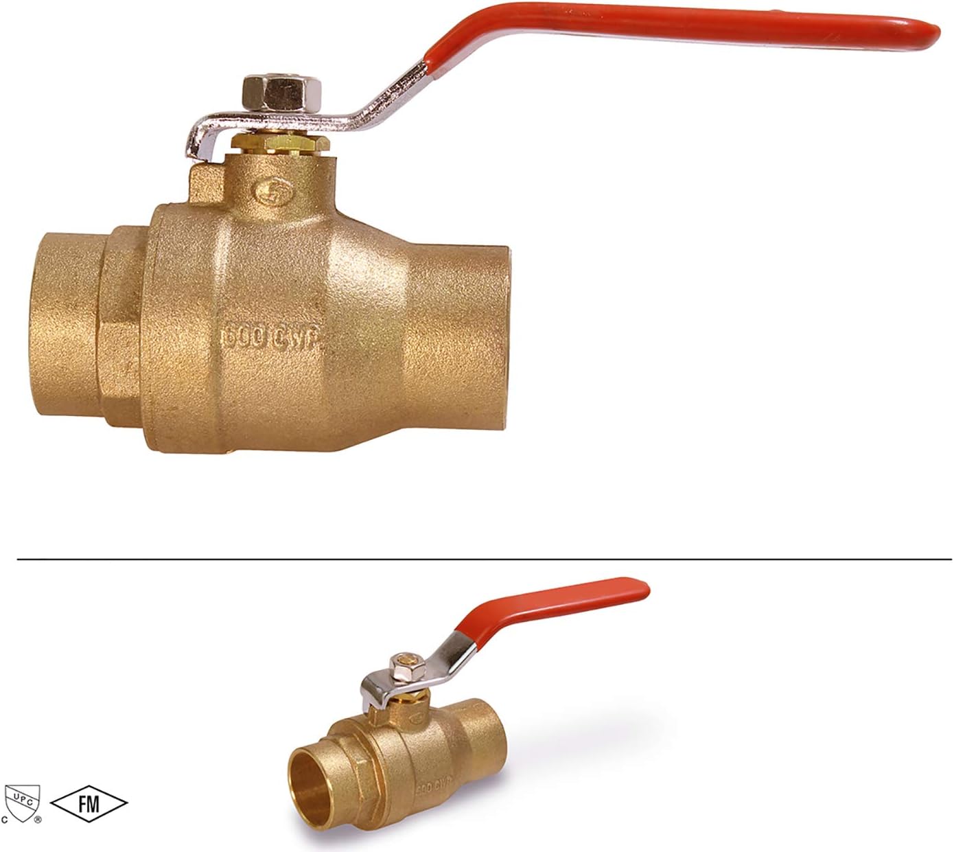 Válvula bola gas latón 1-1/2pulg conexiones sudor
