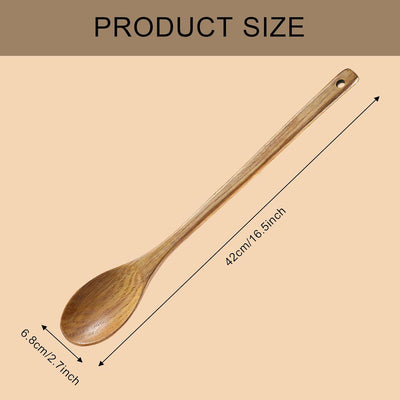 Cucharas de madera mango largo 16.5pulg para mezclar