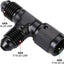 Adaptador Tee T AN4 hembra giratorio aluminio negro